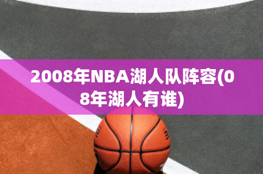 2008年NBA湖人队阵容(08年湖人有谁)