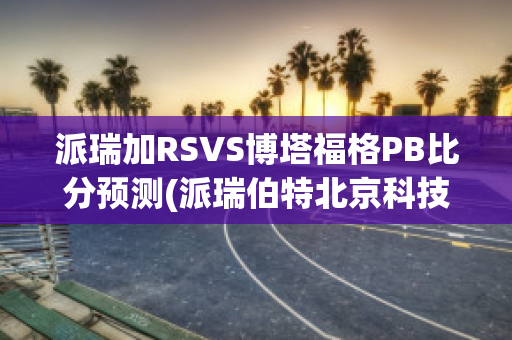 派瑞加RSVS博塔福格PB比分预测(派瑞伯特北京科技有限公司)