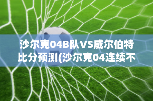 沙尔克04B队VS威尔伯特比分预测(沙尔克04连续不胜)