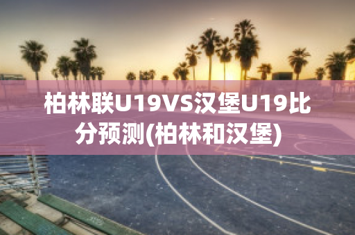 柏林联U19VS汉堡U19比分预测(柏林和汉堡)