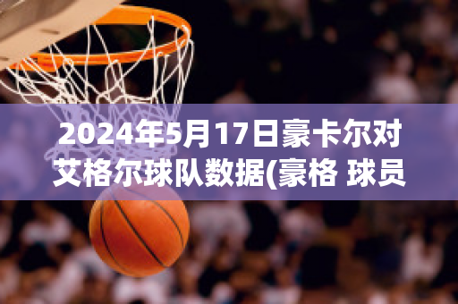 2024年5月17日豪卡尔对艾格尔球队数据(豪格 球员)