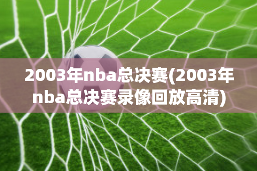 2003年nba总决赛(2003年nba总决赛录像回放高清)