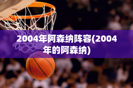 2004年阿森纳阵容(2004年的阿森纳)