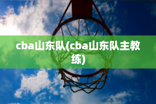 cba山东队(cba山东队主教练)