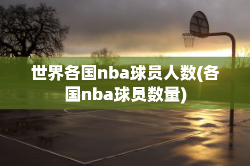 世界各国nba球员人数(各国nba球员数量)