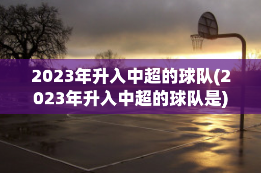 2023年升入中超的球队(2023年升入中超的球队是)