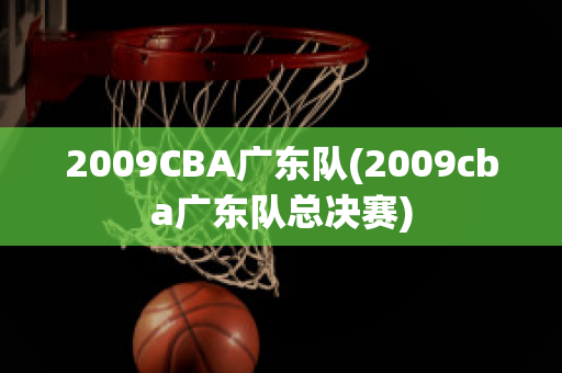 2009CBA广东队(2009cba广东队总决赛)