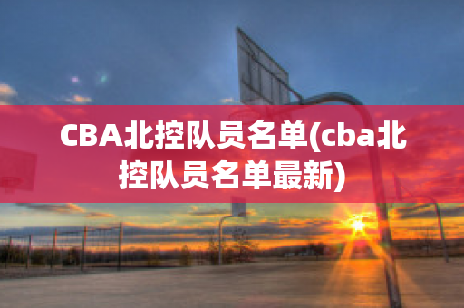 CBA北控队员名单(cba北控队员名单最新)