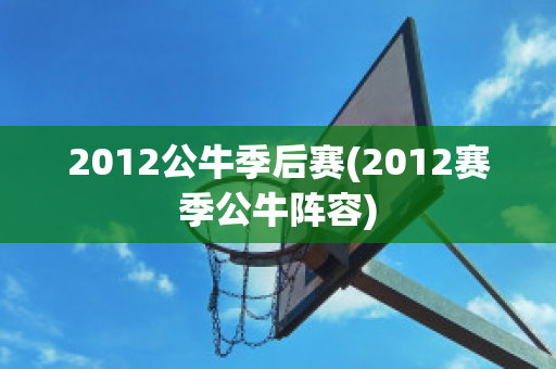 2012公牛季后赛(2012赛季公牛阵容)