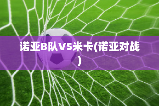 诺亚B队VS米卡(诺亚对战)