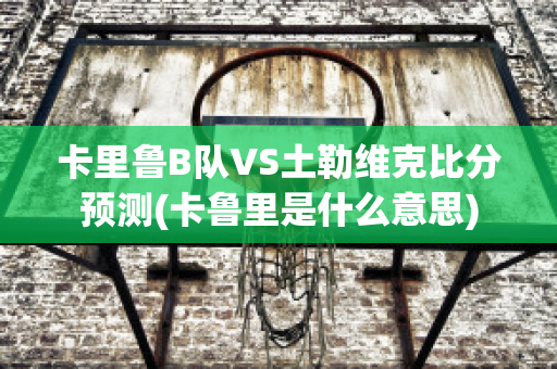 卡里鲁B队VS土勒维克比分预测(卡鲁里是什么意思)