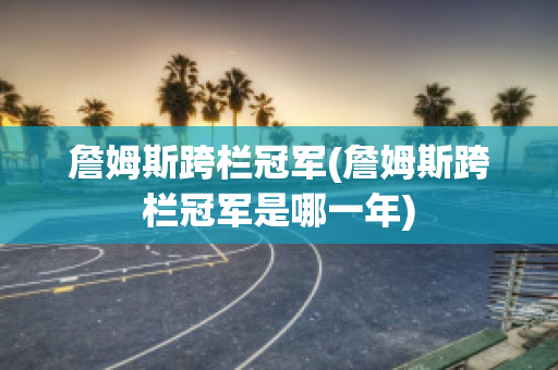 詹姆斯跨栏冠军(詹姆斯跨栏冠军是哪一年)