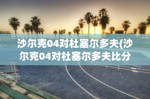 沙尔克04对杜塞尔多夫(沙尔克04对杜塞尔多夫比分预测)