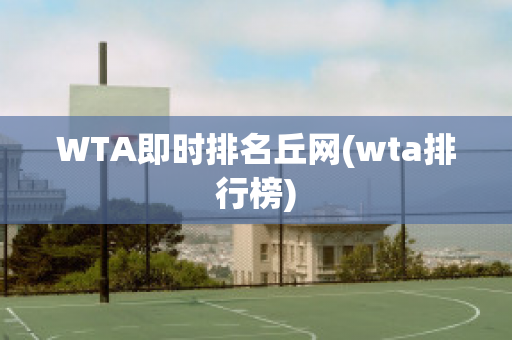 WTA即时排名丘网(wta排行榜)