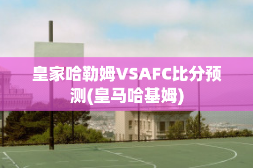 皇家哈勒姆VSAFC比分预测(皇马哈基姆)