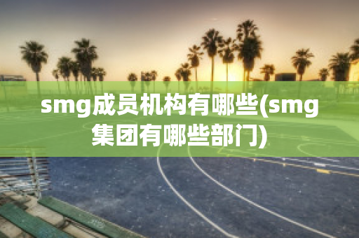 smg成员机构有哪些(smg集团有哪些部门)