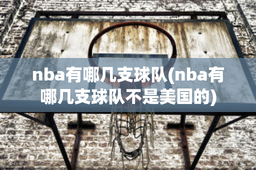 nba有哪几支球队(nba有哪几支球队不是美国的)