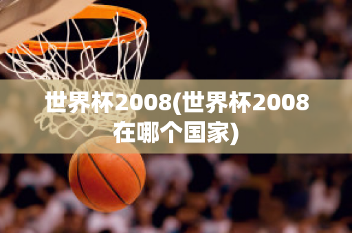 世界杯2008(世界杯2008在哪个国家)