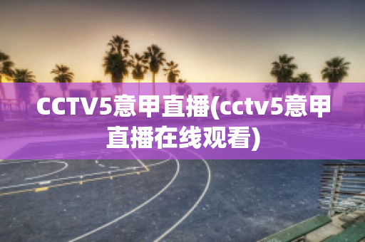 CCTV5意甲直播(cctv5意甲直播在线观看)