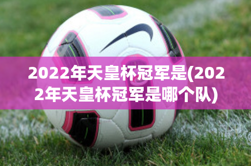 2022年天皇杯冠军是(2022年天皇杯冠军是哪个队)