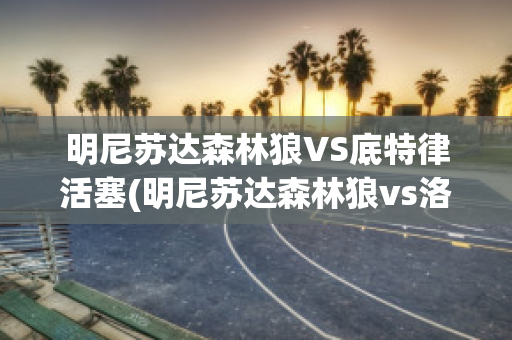 明尼苏达森林狼VS底特律活塞(明尼苏达森林狼vs洛杉矶湖人)