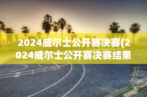 2024威尔士公开赛决赛(2024威尔士公开赛决赛结果)