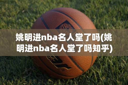 姚明进nba名人堂了吗(姚明进nba名人堂了吗知乎)