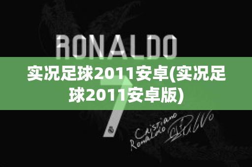 实况足球2011安卓(实况足球2011安卓版)