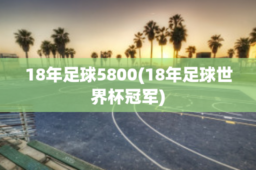 18年足球5800(18年足球世界杯冠军)