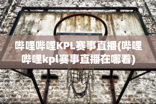 哔哩哔哩KPL赛事直播(哔哩哔哩kpl赛事直播在哪看)