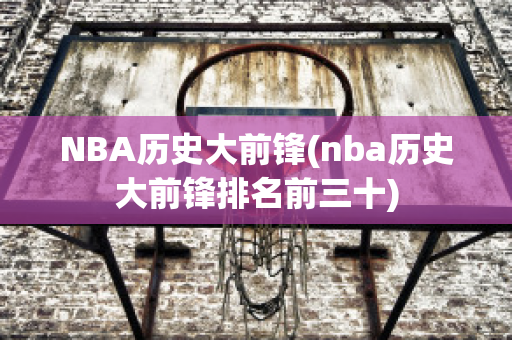 NBA历史大前锋(nba历史大前锋排名前三十)