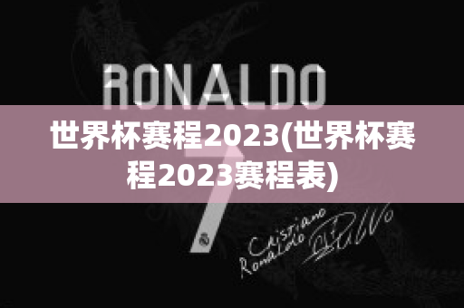 世界杯赛程2023(世界杯赛程2023赛程表)