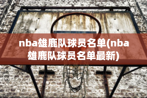 nba雄鹿队球员名单(nba雄鹿队球员名单最新)