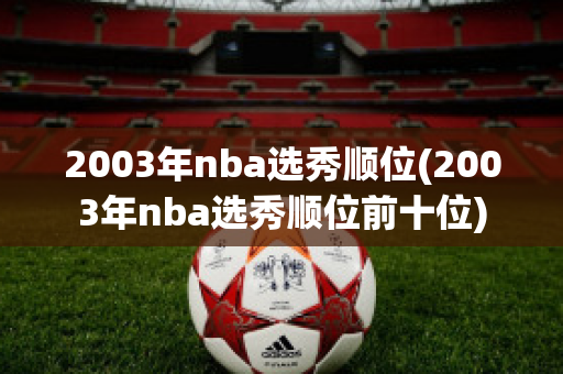 2003年nba选秀顺位(2003年nba选秀顺位前十位)