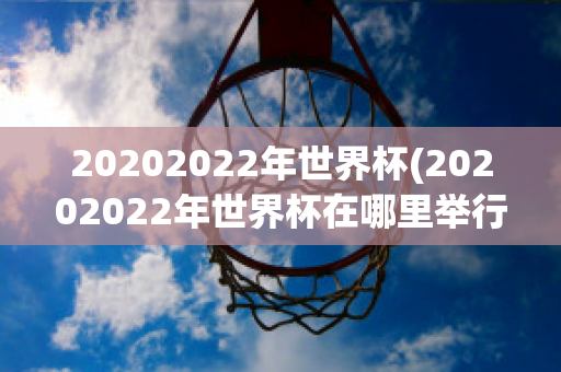 20202022年世界杯(20202022年世界杯在哪里举行)