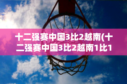 十二强赛中国3比2越南(十二强赛中国3比2越南1比1)