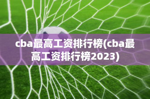 cba最高工资排行榜(cba最高工资排行榜2023)