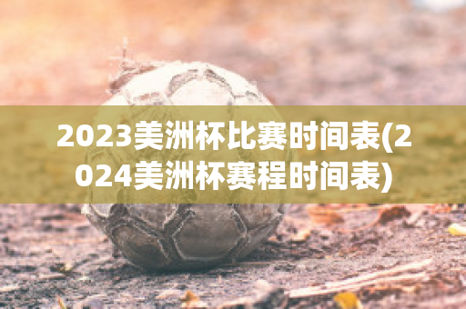 2023美洲杯比赛时间表(2024美洲杯赛程时间表)