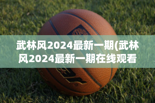 武林风2024最新一期(武林风2024最新一期在线观看)