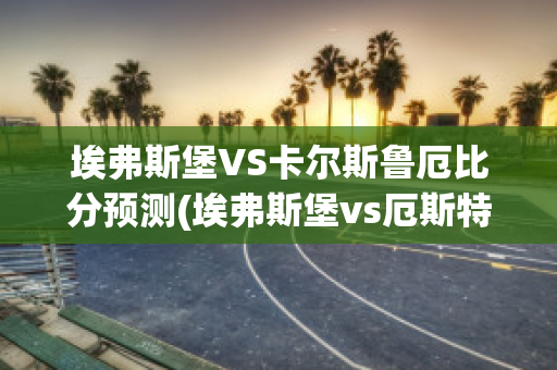 埃弗斯堡VS卡尔斯鲁厄比分预测(埃弗斯堡vs厄斯特松)