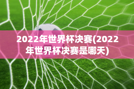 2022年世界杯决赛(2022年世界杯决赛是哪天)