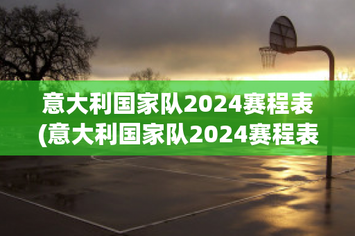 意大利国家队2024赛程表(意大利国家队2024赛程表图片)