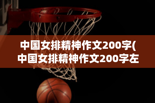 中国女排精神作文200字(中国女排精神作文200字左右)