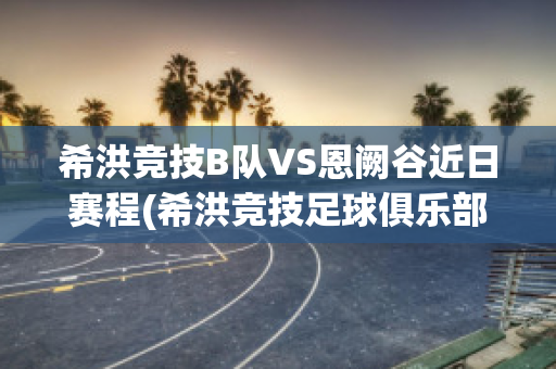 希洪竞技B队VS恩阙谷近日赛程(希洪竞技足球俱乐部阵容)