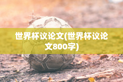 世界杯议论文(世界杯议论文800字)