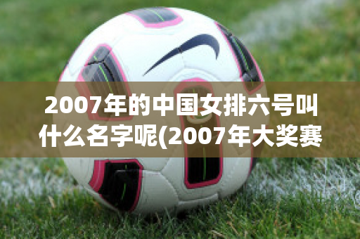 2007年的中国女排六号叫什么名字呢(2007年大奖赛女排名单)(07年奥运会女排冠军)