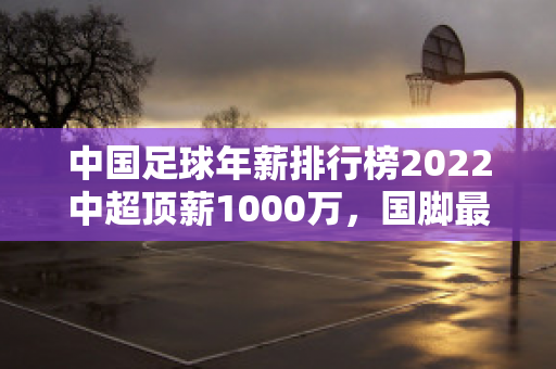 中国足球年薪排行榜2022中超顶薪1000万，国脚最高薪酬可上浮20%，会不会再出现买卖国脚资格的事