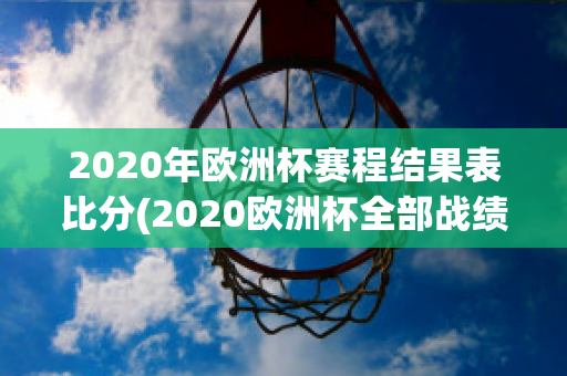 2020年欧洲杯赛程结果表比分(2020欧洲杯全部战绩图表)