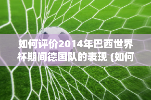 如何评价2014年巴西世界杯期间德国队的表现 (如何评价2014年巴西世界杯期间德国队的表现分析)