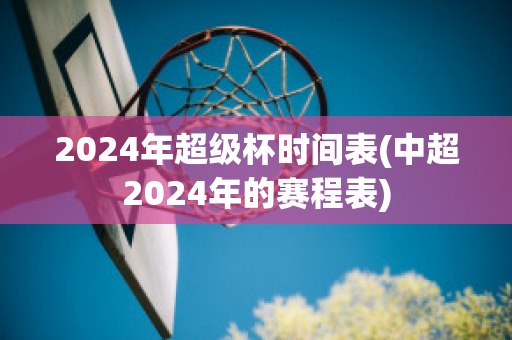 2024年超级杯时间表(中超2024年的赛程表)